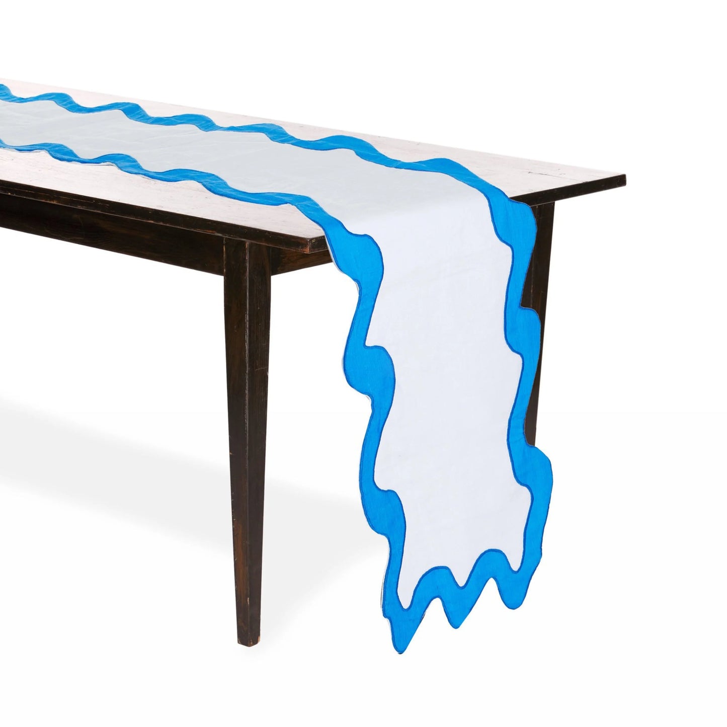 Linen Squiggle Table Runner