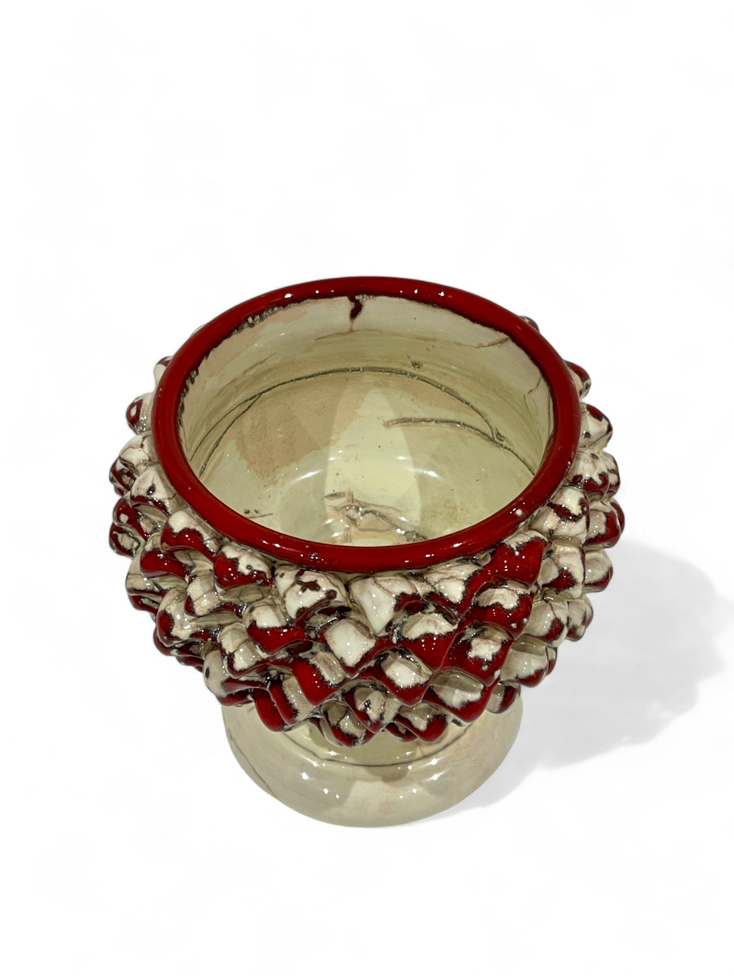 Medium Sicilian Pine Cone Pedestal Bowl, 20 cm