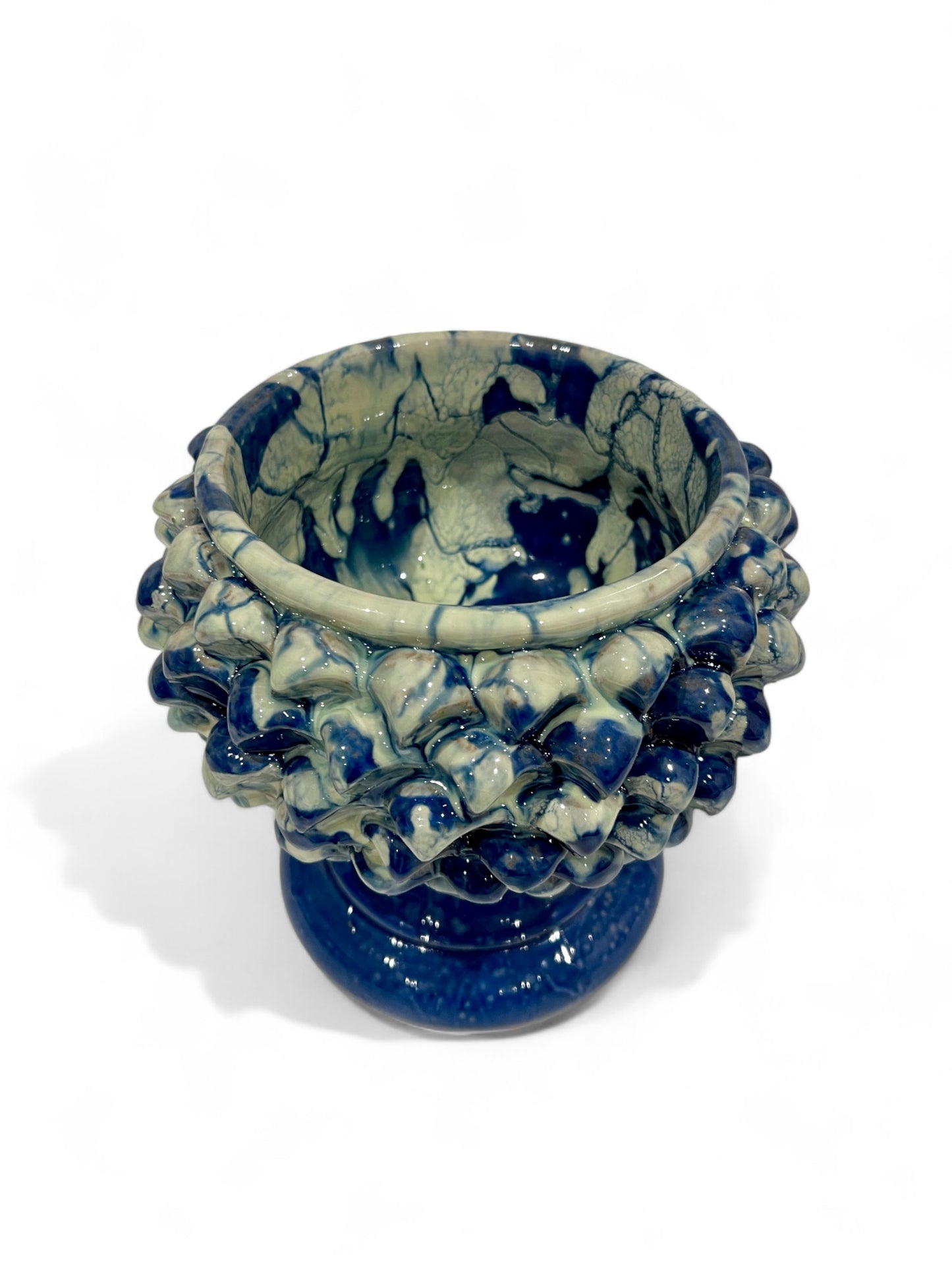 Medium Sicilian Pine Cone Pedestal Bowl, 20 cm