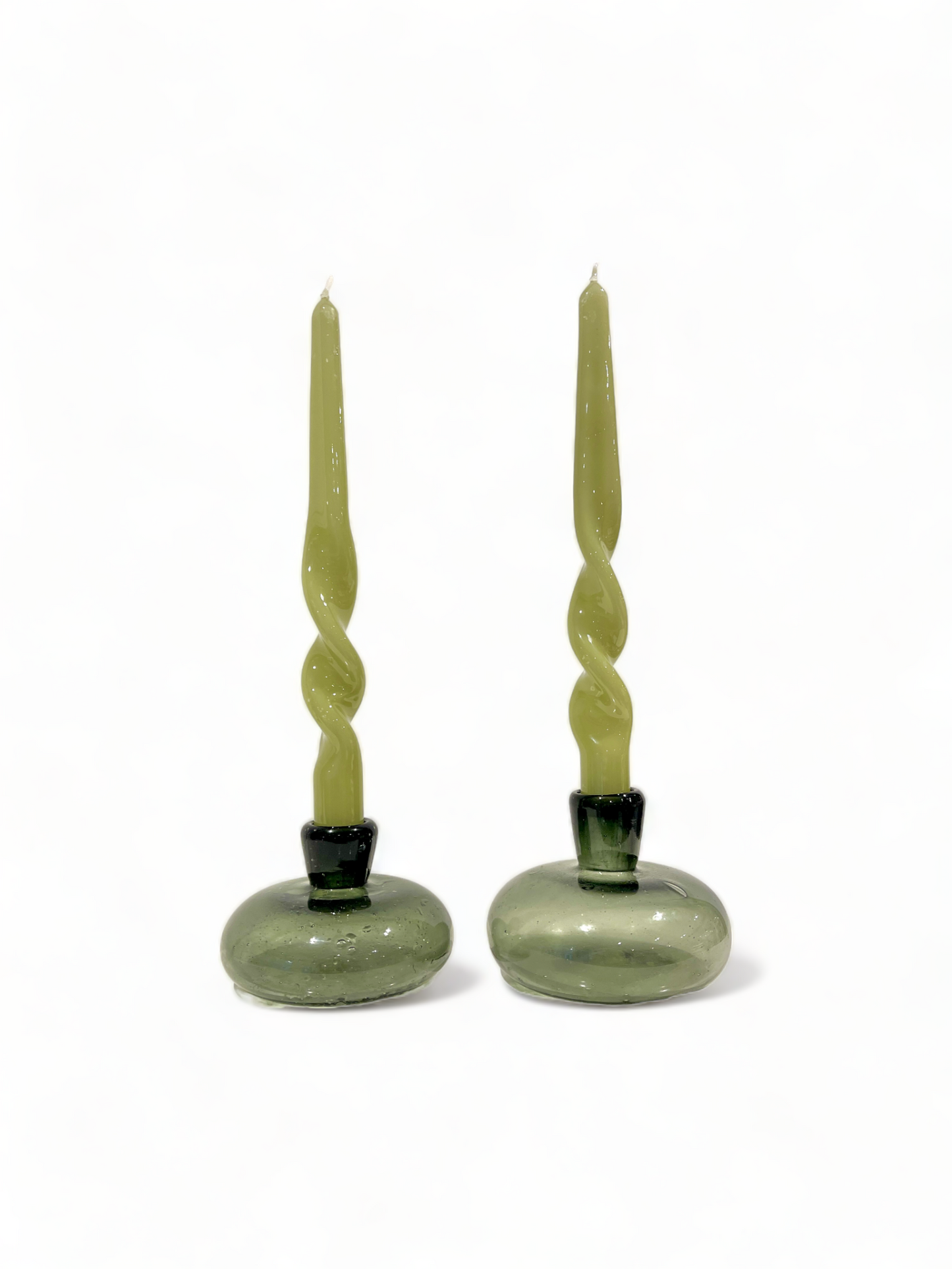 Lacquered Twist Tapered Candles, Set of 2