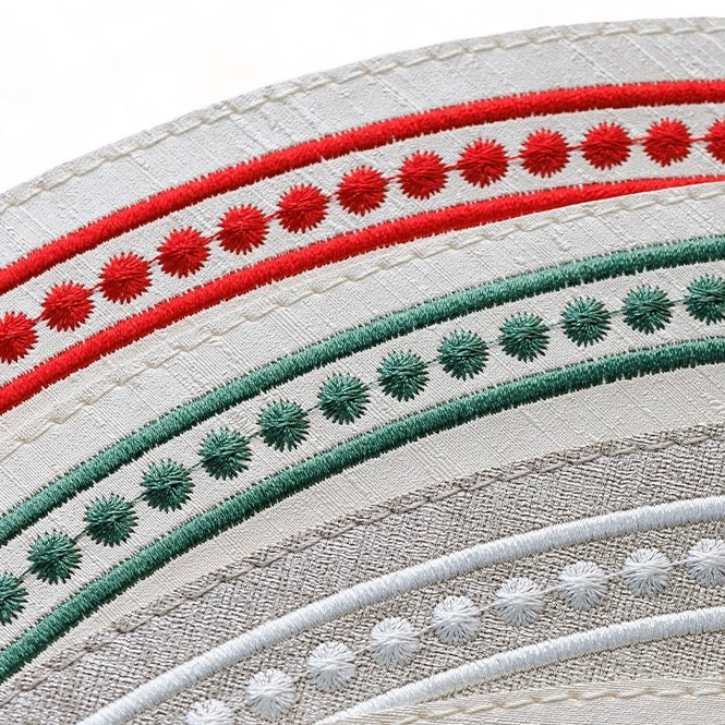 Perla Embroidered Coated Linen Placemat