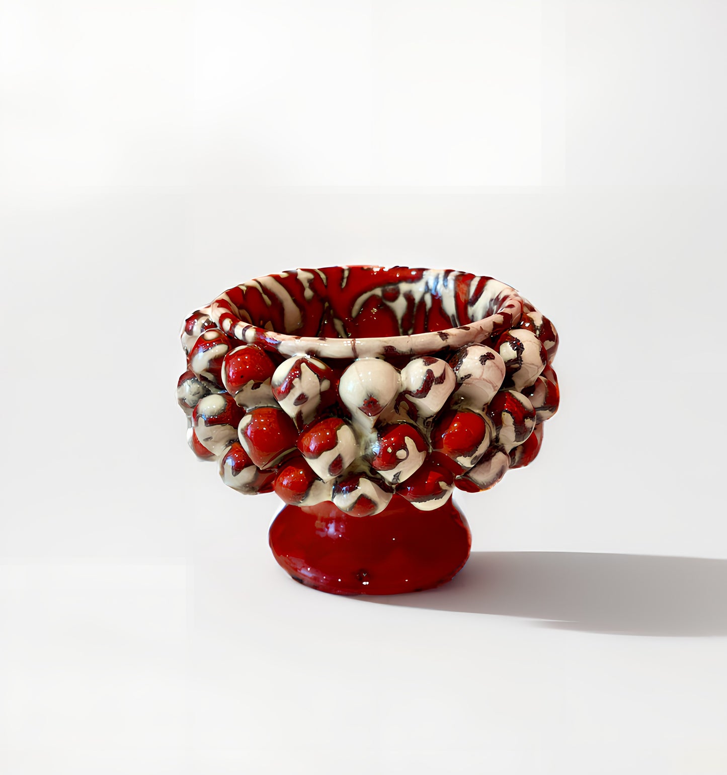 Small Sicilian Pine Cone Pedestal Bowl, 10 cm