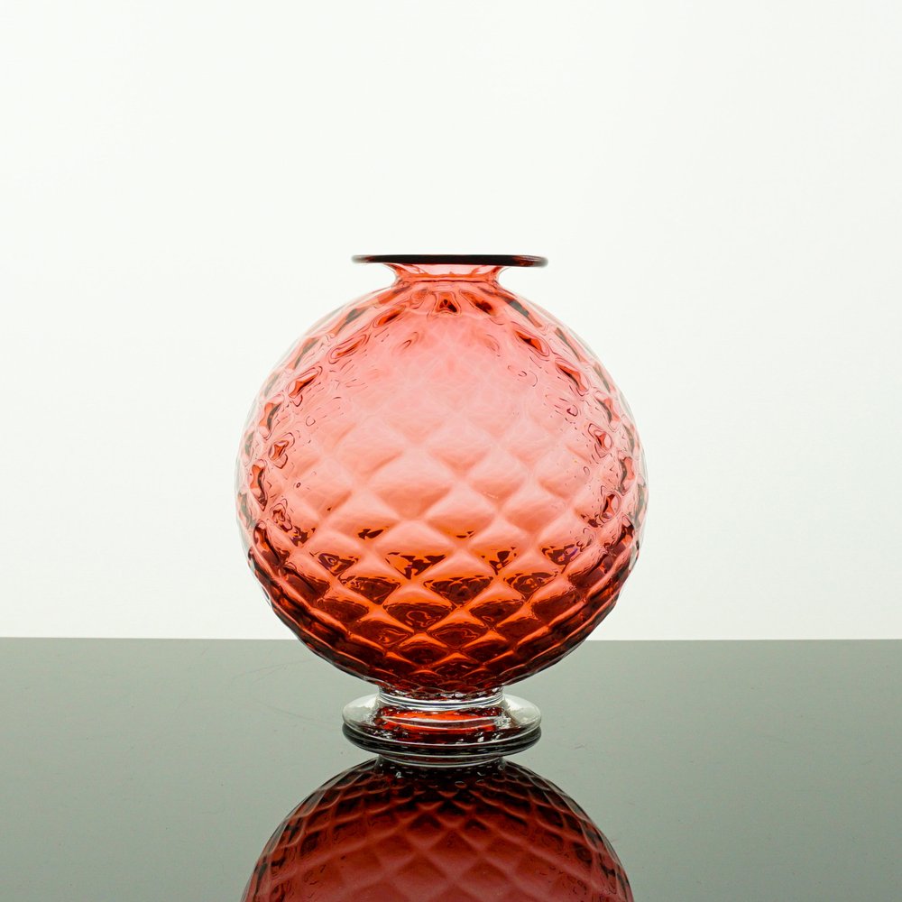 Hand Blown Glass Optic Vessel Sphere