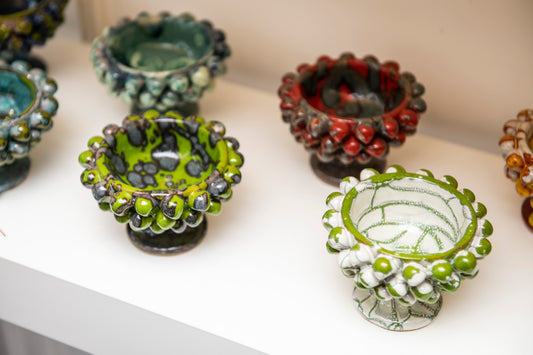 Mini Sicilian Pine Cone Pedestal Bowl, 7 cm
