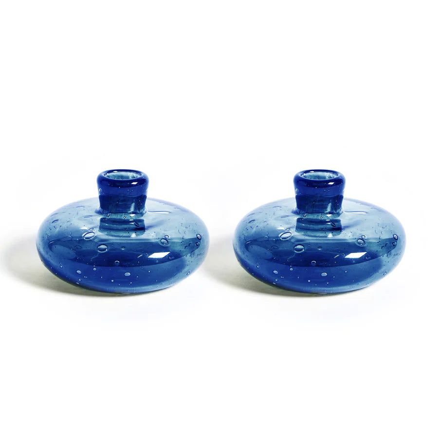 Bubble Glass Candleholder, Set of 2