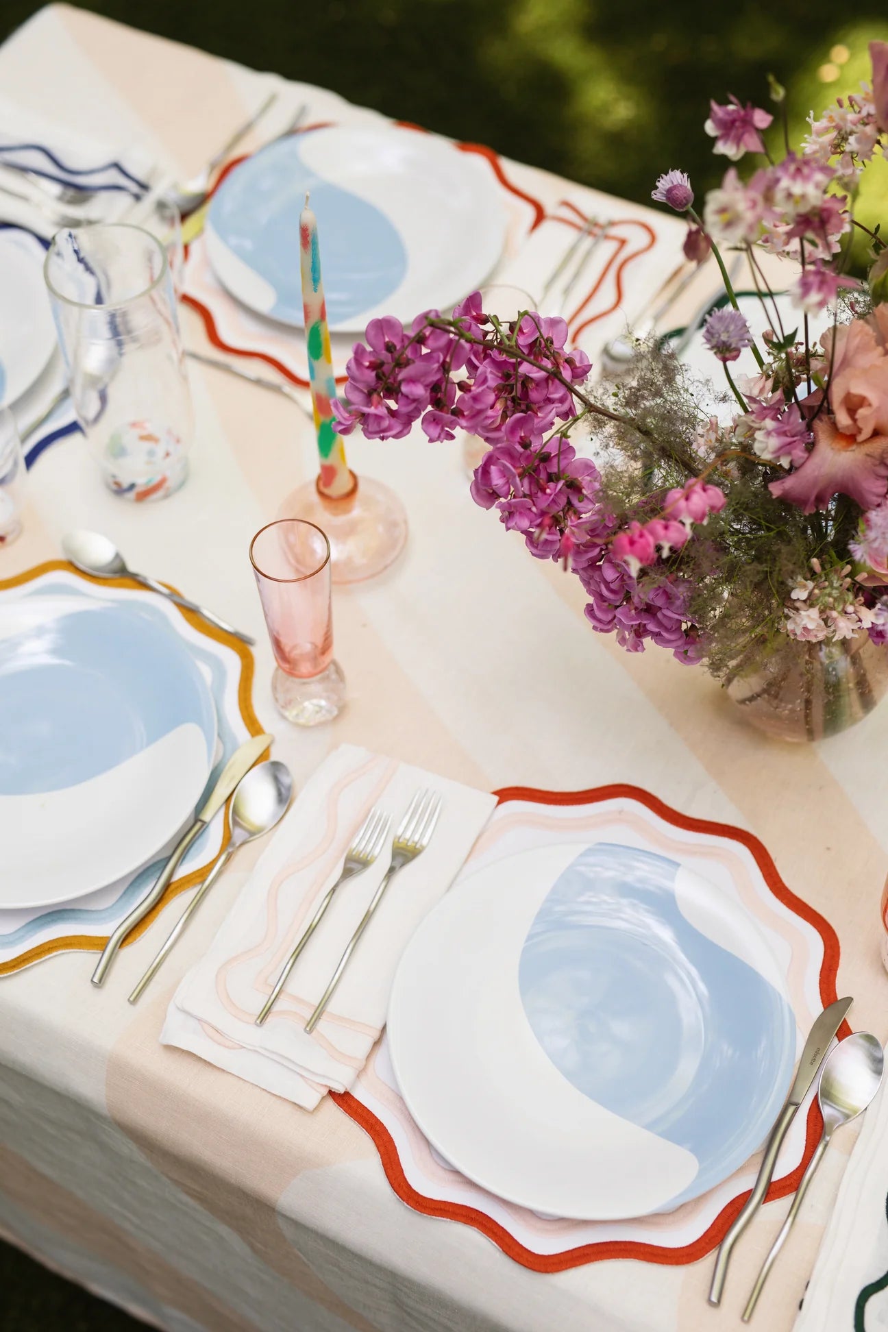 Colorblock Dinner Plates, Set of 4