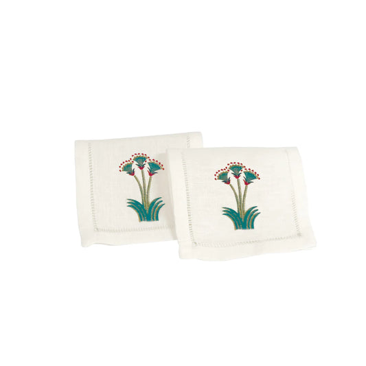 Lotus Nile Cocktail Napkins, Set of 4