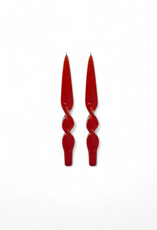 Lacquered Twist Candles, Set of 2