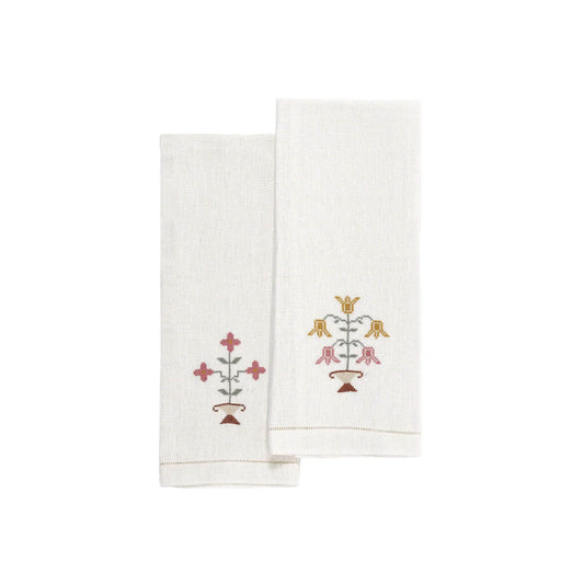 Ottoman Vase Guest Hand Towel, Set of 2